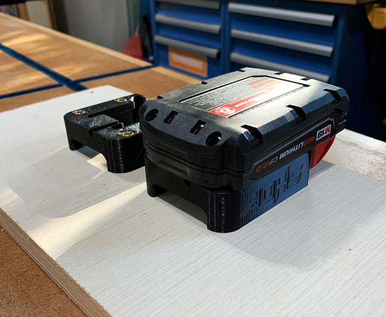 Milwaukee M18 Battery Hangers 3D Printed image 5