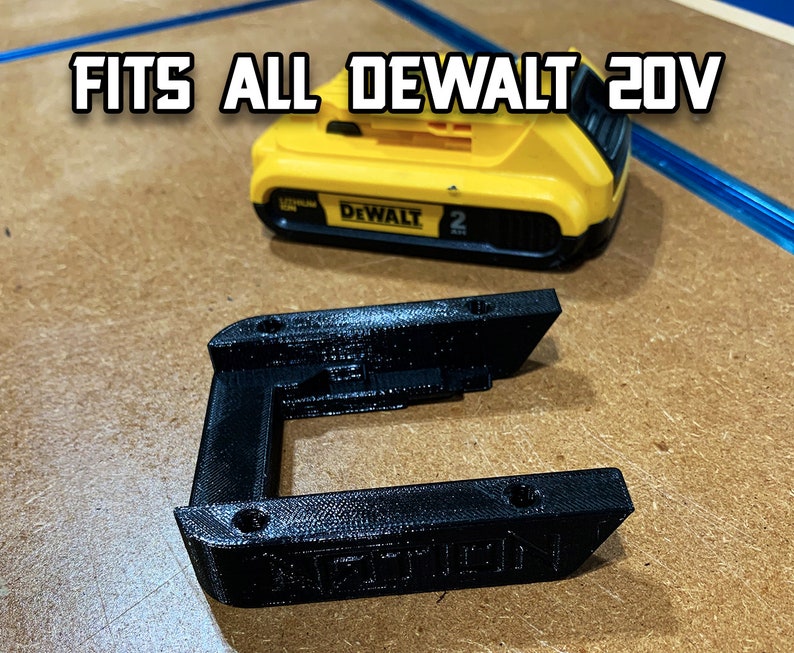 DeWalt 20V Battery Hangers 3D Printed image 2