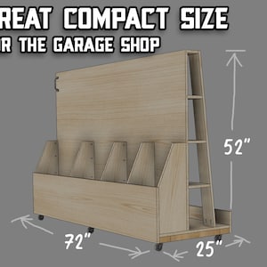 Compact Wood Storage Cart Plans Digital Download image 2