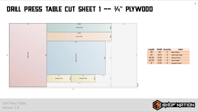 Drill Press Table Woodworking Plans Digital Download imagem 4