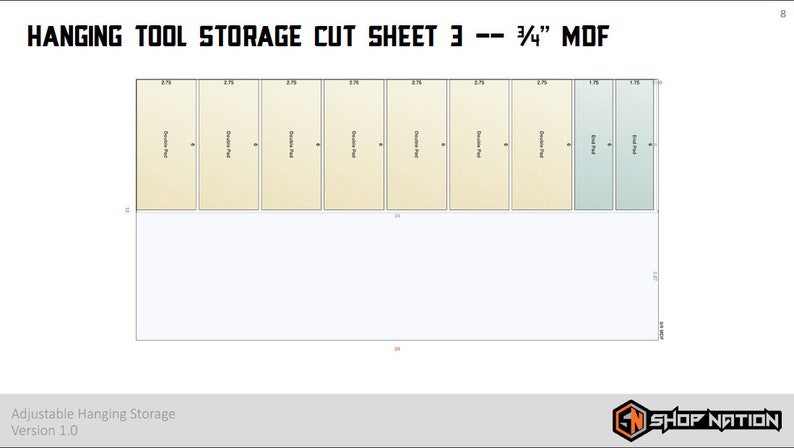 Adjustable Hanging Tool Storage Digital Build Plans image 6