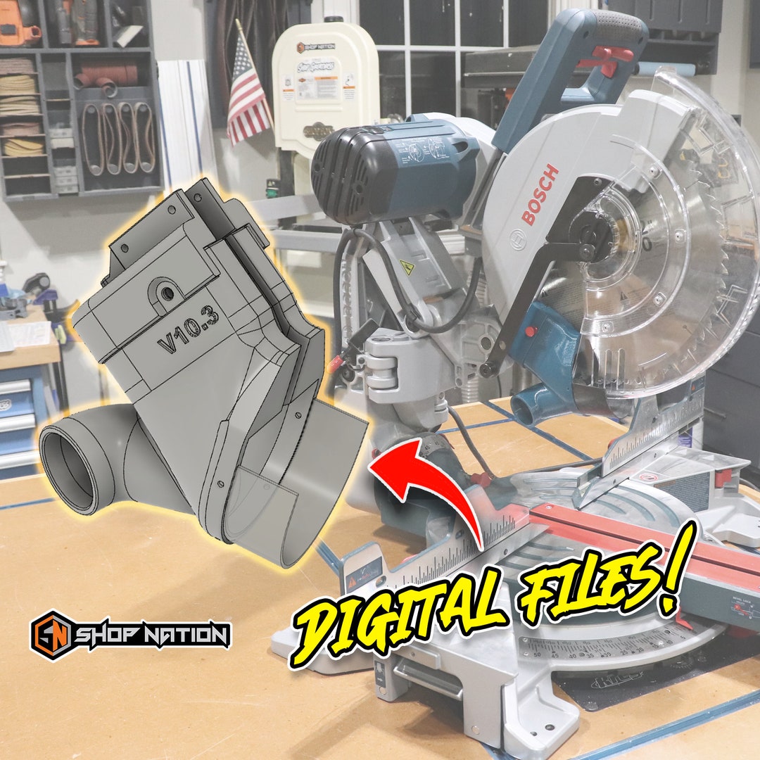 Digital Files Bosch 12 GCM12SD Sliding Miter Saw Dust Collection Etsy