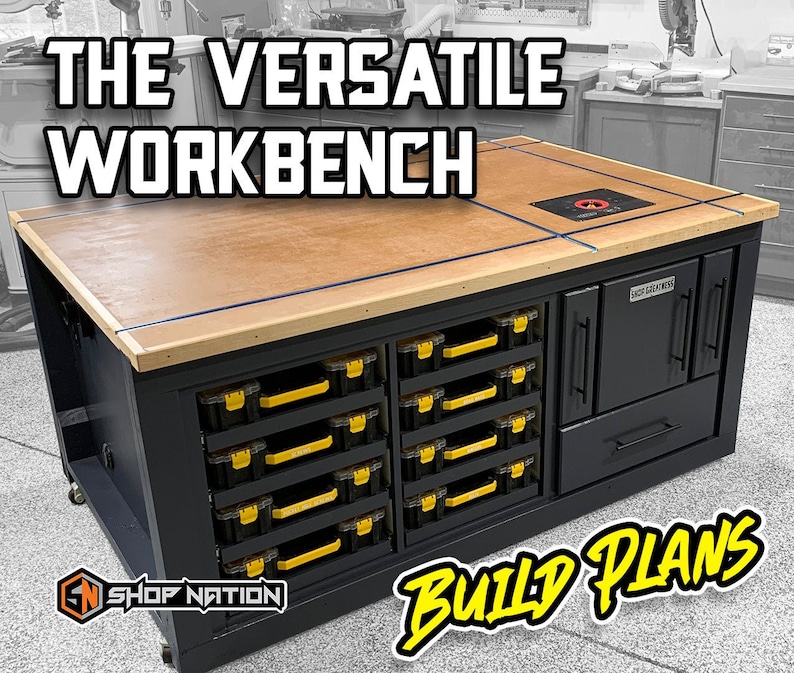 The Versatile Garage Shop Workbench Digital Plans image 1