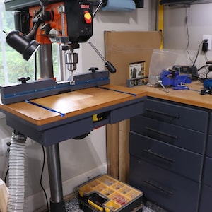 Drill Press Table Woodworking Plans Digital Download imagem 8