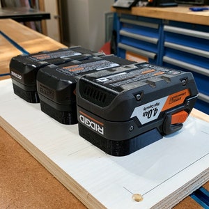 Ridgid 18V Battery Hangers 3D Printed image 8