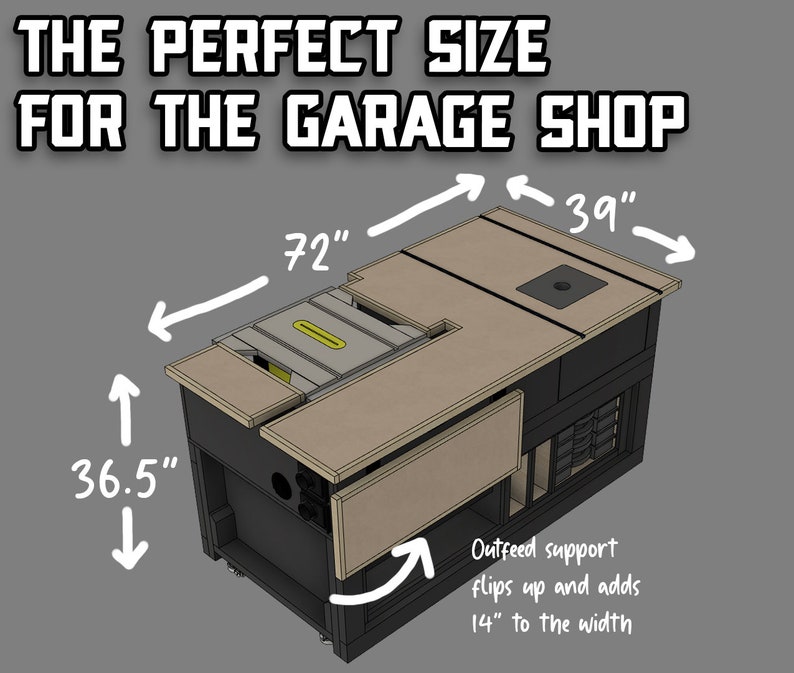 The Portable Jobsite Table Saw Workbench Digital Plans image 2