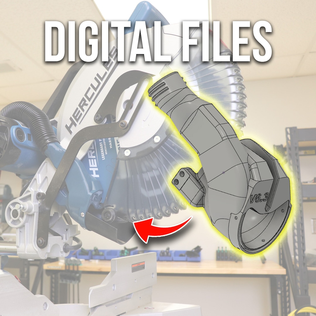 Digital Files Hercules HE74 Sliding Miter Saw Dust Collection Etsy