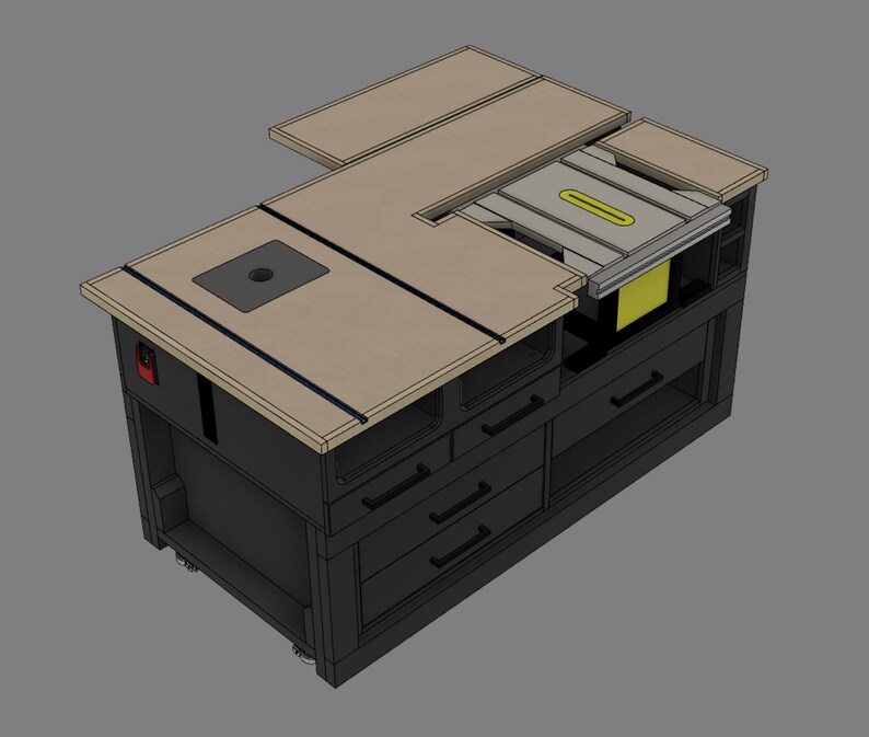 The Portable Jobsite Table Saw Workbench Digital Plans Etsy