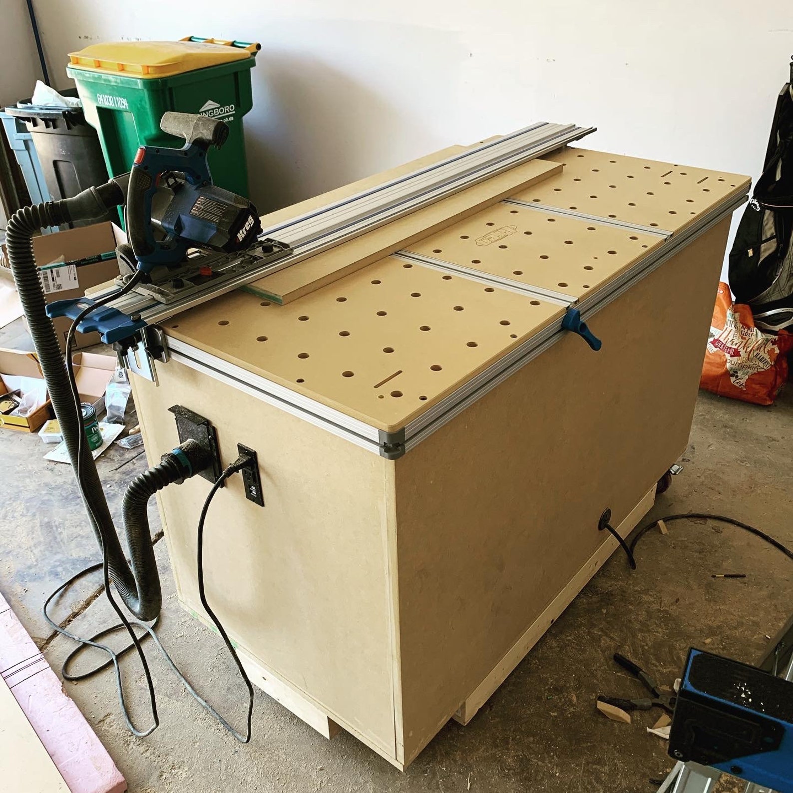 Compact Dust Collection Workbench Woodworking Plans Digital Etsy