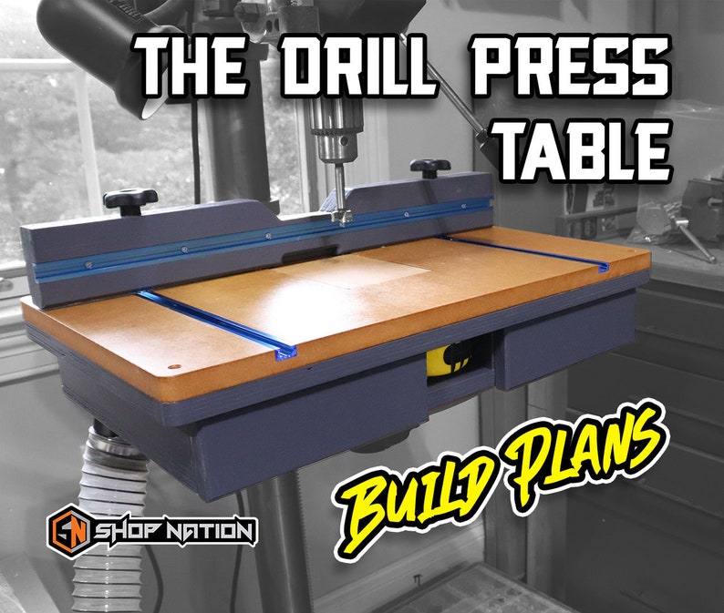 Drill Press Table Woodworking Plans Digital Download image 1