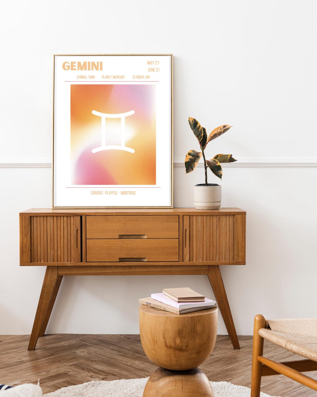 Gemini Zodiac Poster Digital Download Aesthetic Digital Prints 5 ...