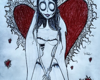Valentinstag Digitaldruck der Corpse Bride.