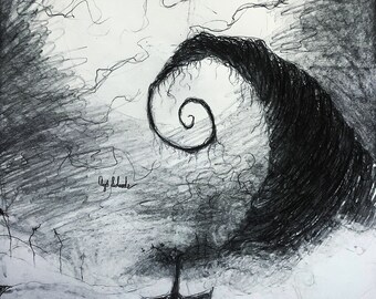 Spiral Hill Digital Print.