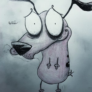 Courage The Cowardly Dog Digital Print.