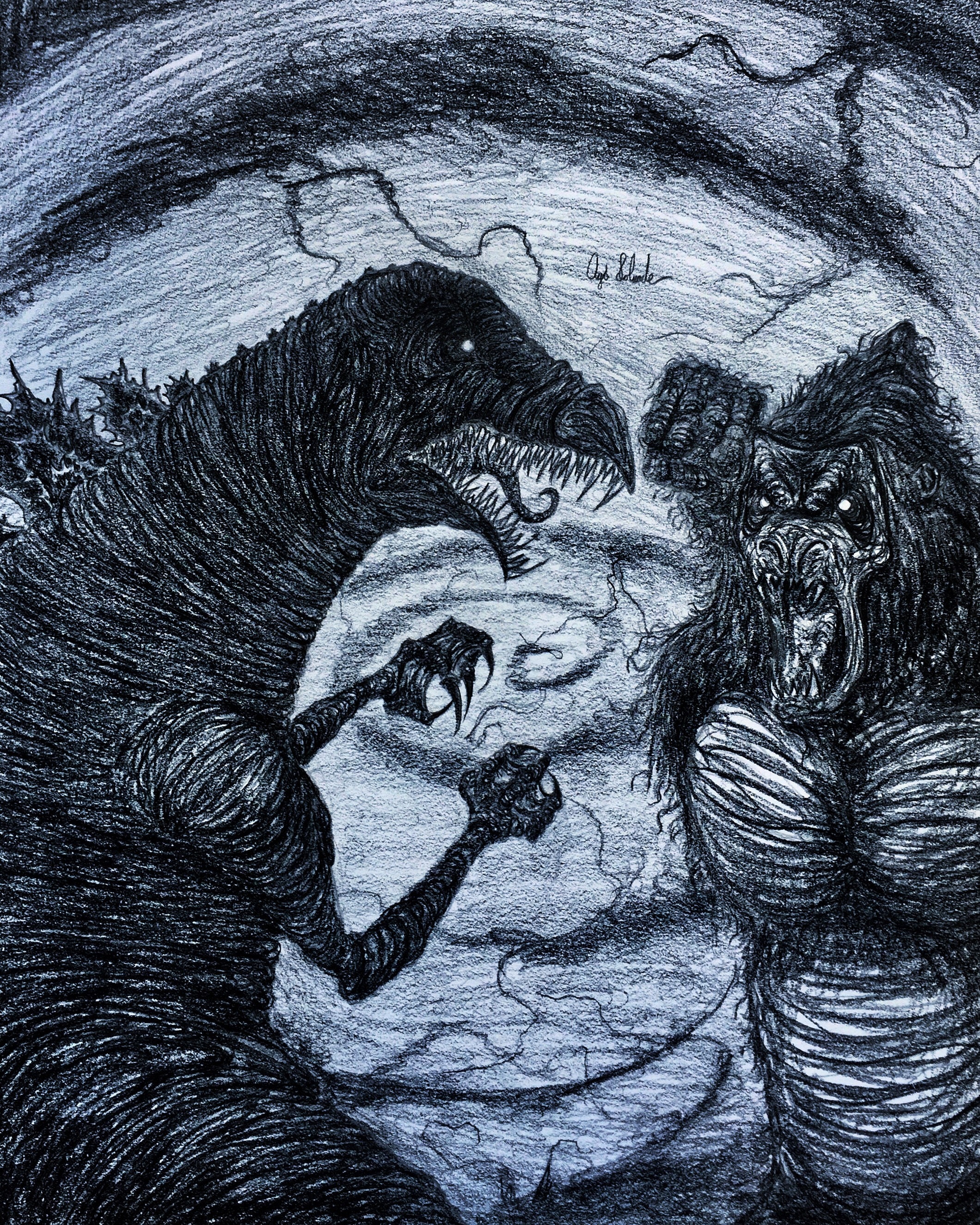 Godzilla Vs. King Kong Digital Print - Etsy