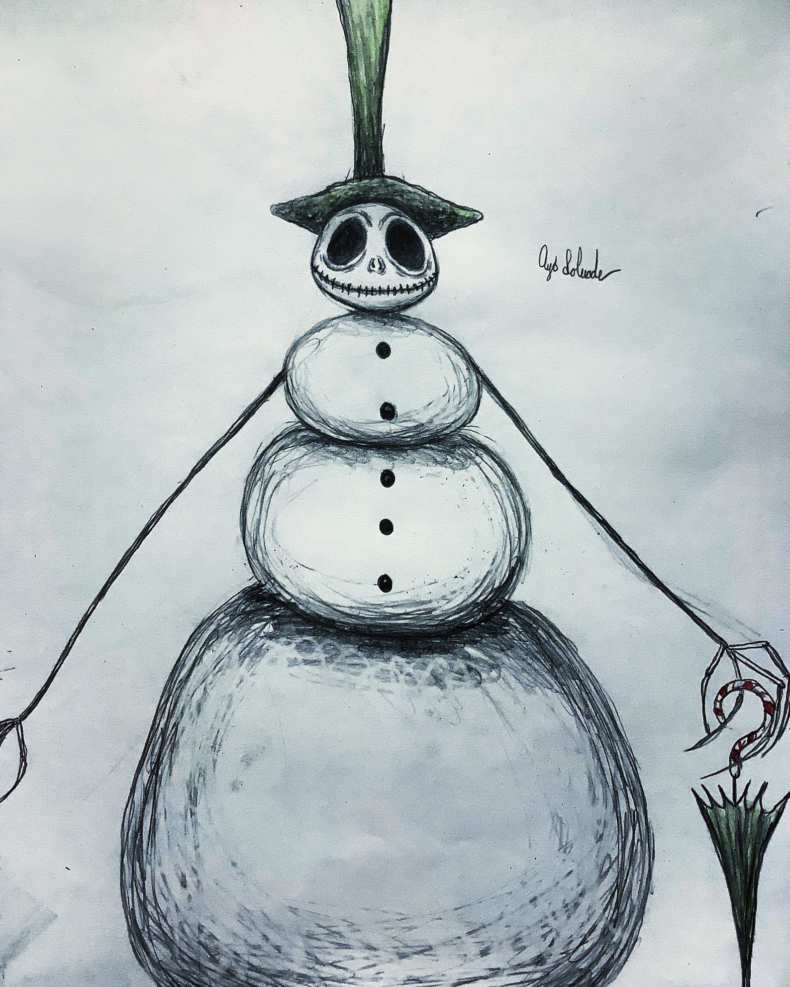 Jack Skellington Snowman Digital Print. Etsy