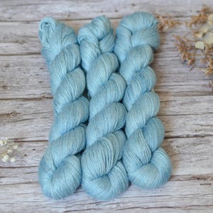 Hand-Dyed Baby Alpaca Linen Silk Yarn | 4-Ply Fingering Weight | 100g Skein | Rustic Luxurious Yarn for Knitting & Crochet | BREEZE