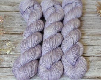 Hand-Dyed Merino Singles Yarn | 100% Superwash Merino Wool | Single-Ply Fingering | 100g Skein | Soft Knitting & Crochet Yarn | LAVENDER