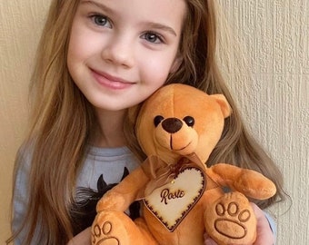 Teddybär Personalisiert Plüschtier, Spielzeug Bären, Valentinstag Geschenk für ihn sie, Kuscheltiere und Plüschtiere.