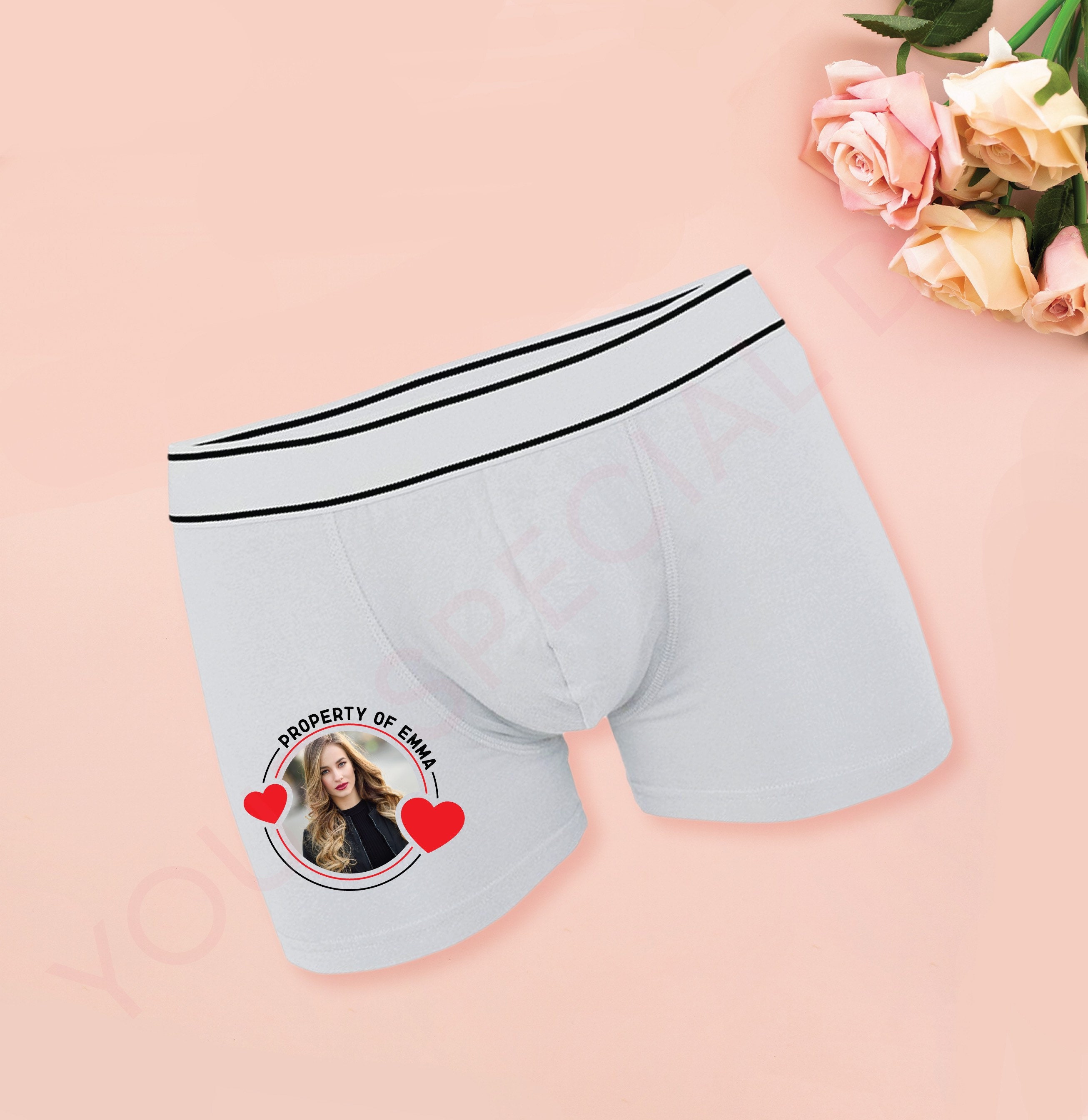 My Face on Custom Underwear, Personalized Mens Boxers, Custom