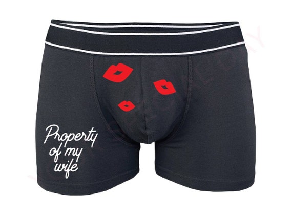 Property of boxers, mens underwear, gift for him, gifts for boyfriend,  shorts, underwear, anniversary gifts.