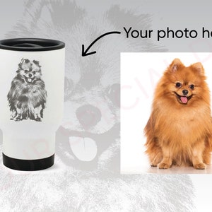 Custom Dog Coffee Tumbler, Pet Portrait, Dog Lovers, Dog Owner Gift, Dog Mom, Dog Dad, Gift for Dog Photo Mug, Pet Loss, Dog Memorial