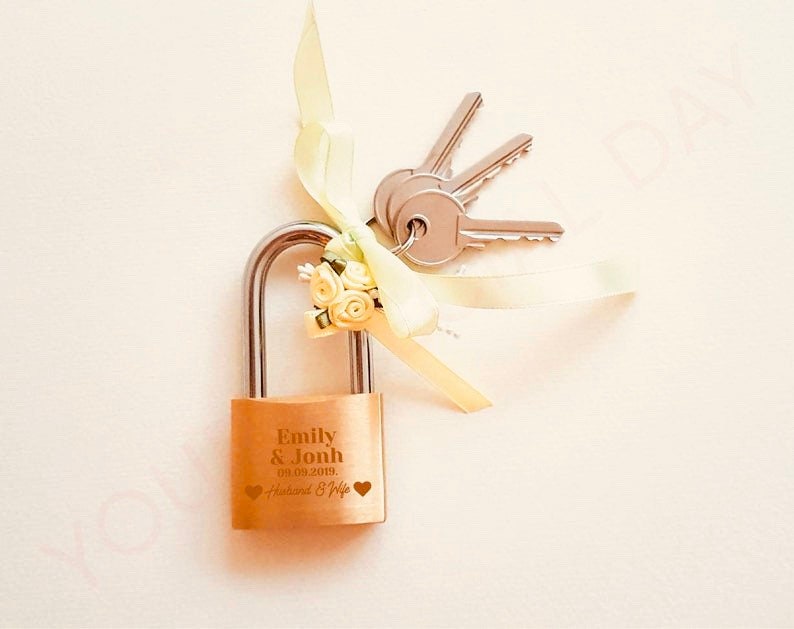 Custom Personalized Padlock Engraved Padlock Love Lock Etsy