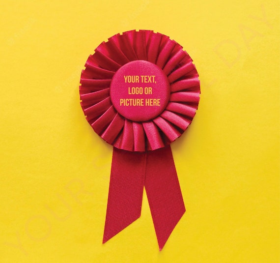 Rosette de ruban de récompense personnalisée, cadeau personnalisé