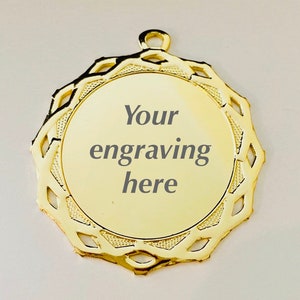 Laser engraved sports medals, Personalized medals, custom medals, Trophy, Sports trophy, Sports gifts, running medal with ribbon.