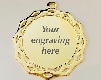Laser engraved sports medals, Personalized medals, custom medals, Trophy, Sports trophy, Sports gifts, running medal with ribbon.