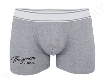 Groom Boxers - Esposo Regalo - Regalo para él - Regalo de novio - Ropa interior - Regalo de aniversario - Bóxers hombres - Sexy boxers - regalo de boda- sexy