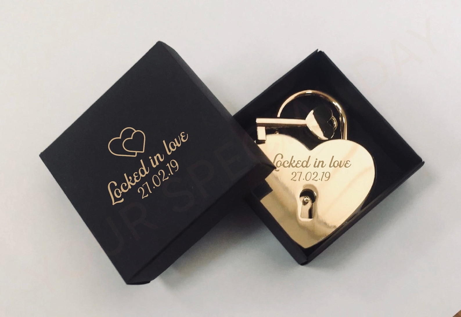 The love lock with your own personalized engraved message for a lasting remembrance.