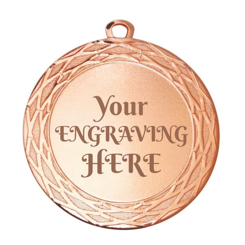 Engraved Sports Medals Award Complete With Medal Ribbon Etsy