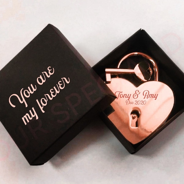 Custom Personalized Padlock, Engraved Padlock, Love Lock, Couples Gift, Wedding Padlock, Engagement gift, Lock and key, Engraved lock.