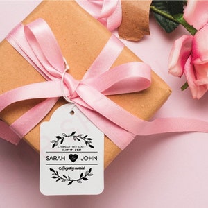 Sello de boda pospuesto, Cambiar la fecha, Sello de boda, sello personalizado, sello de dirección, Sello, Guardar la fecha.