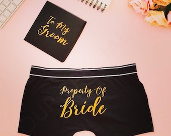 Groom gift from bride, gift to groom, bride to groom gift on wedding day, groom underwear, groom box.