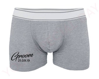 Groom Boxers - Esposo Regalo - Regalo para él - Regalo de novio - Ropa interior - Regalo de aniversario - Bóxers hombres - Sexy boxers - regalo de boda- sexy