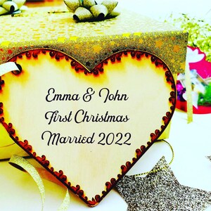 First Christmas Married Ornament Newlywed Gift Mr and Mrs Christmas Ornament Personalized Mr Mrs Wedding Ornament First Christmas together