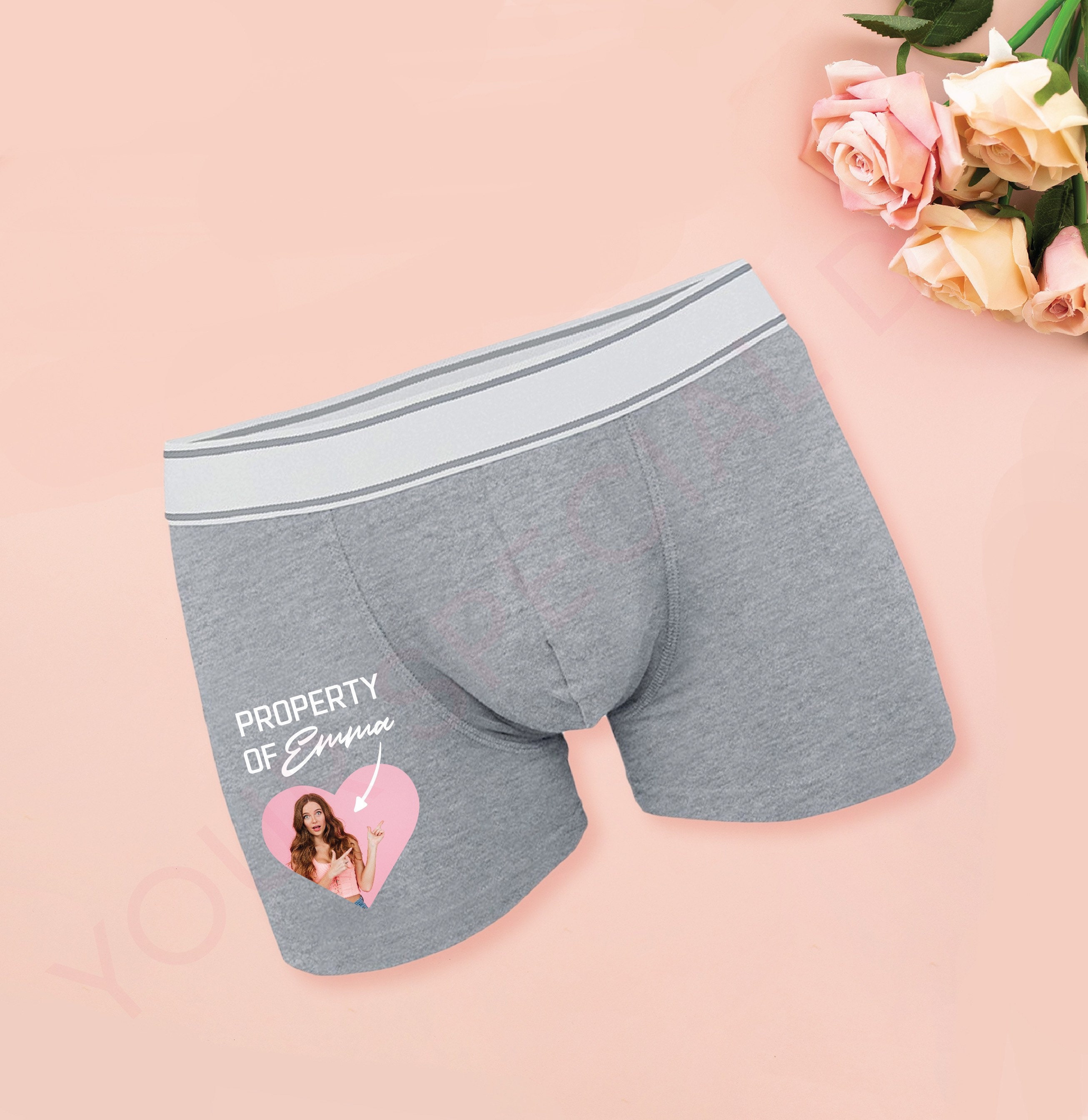 Personalized Men's Cotton Boxer Briefs, Custom Photo Underwear - Etsy UK