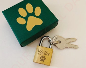 Personalized Small Padlock, Custom Engraved Love Lock, Couples Gift