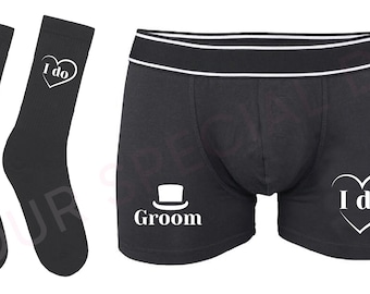 Groom boxers, Groom boxers socks, Personalized groom gift, Groom boxers personalised, Groom underwear , Wedding boxers, Mens boxers