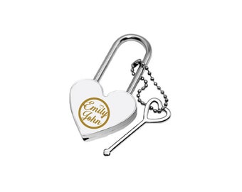 Custom Personalized Padlock, Colour Photo Padlock, Love Lock, Couples Gift, Wedding Padlock, heart padlock, Heart locks Valentine's day gift