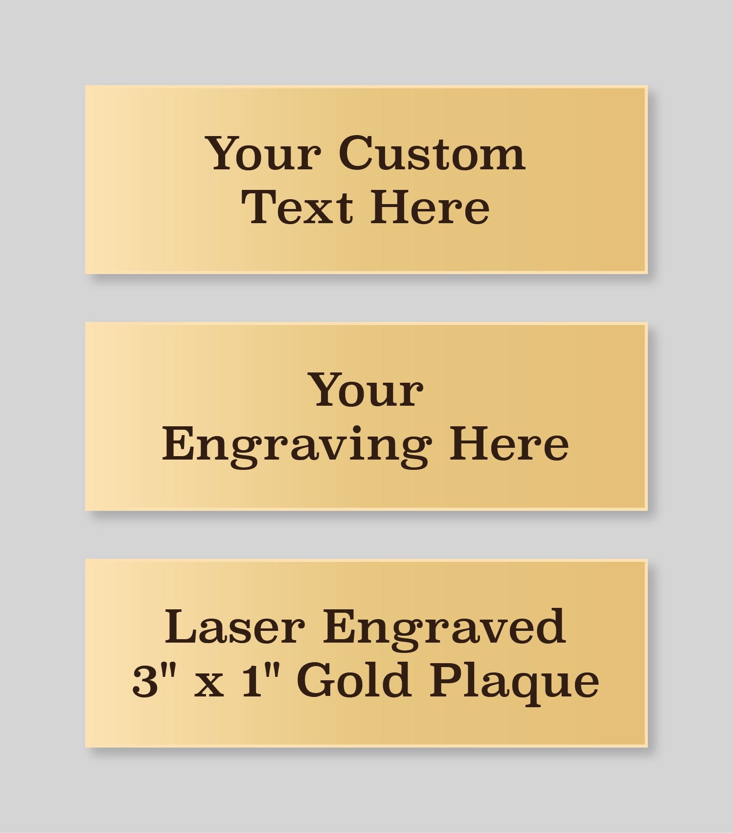 Targhetta In Ottone Massiccio Personalizzata Con Incisione Laser - 10,2x3,8 Cm - Scegli Angoli E Fissaggio