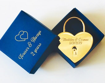 Custom Personalized Padlock, Engraved Padlock, Love Lock, Couples Gift, Wedding Padlock, Engagement gift, Lock and key, Engraved lock.