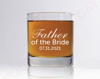 Vaso de whisky personalizado, vaso de whisky con grabado personalizado, regalo para padrinos de boda