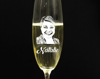 Engraved custom wedding photo engraved glasses, Bride and Groom glasses, wedding gifts, Engraved  toasting flutes.