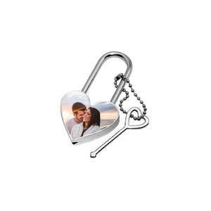 Custom Personalized Padlock, Photo Padlock, Love Lock, Couples Gift, Wedding Padlock, Heart Padlock, Heart Shaped Lock, Lock and key, Photo. image 3