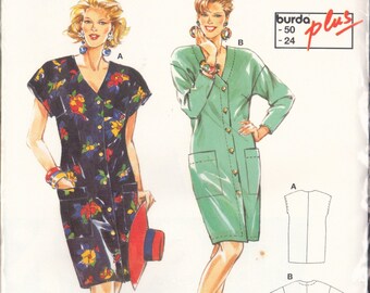 Burda 4603 Sewing Pattern, Dress, Size 12-24, Uncut Factory Folded