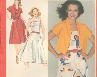 Simplicity 9421 Sewing Pattern, Sundress And Bolero Jacket, Size 12, Cut, Complete