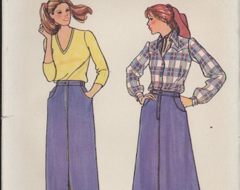 6626 UNCUT Butterick SEWING Pattern Misses Straight A Line Skirt Casual Denim